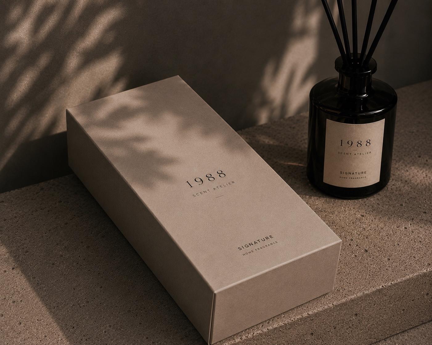 The 1988 Signature gift box and diffuser bottle
